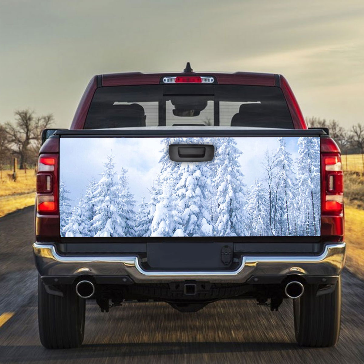 Snow Winter Forest Truck Bed Decal