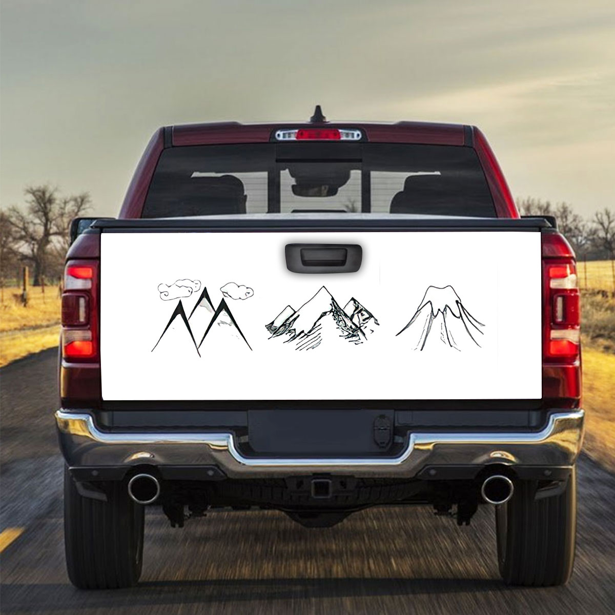 Snowy Ice Mountain Truck Bed Decal