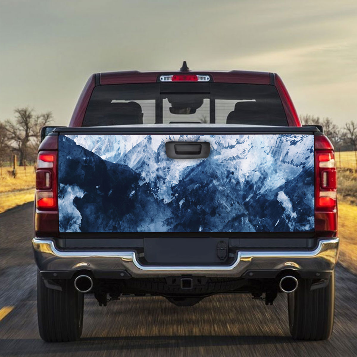 Snowy Mountain Truck Bed Decal