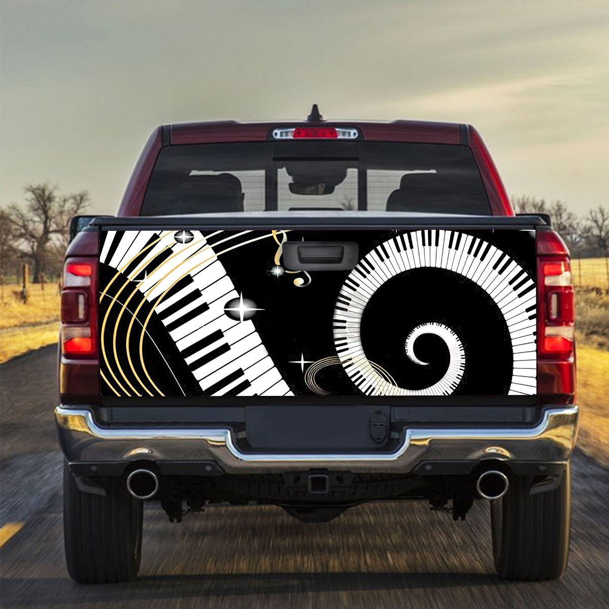 Stunning Funk with Piano Truck Bed Decal