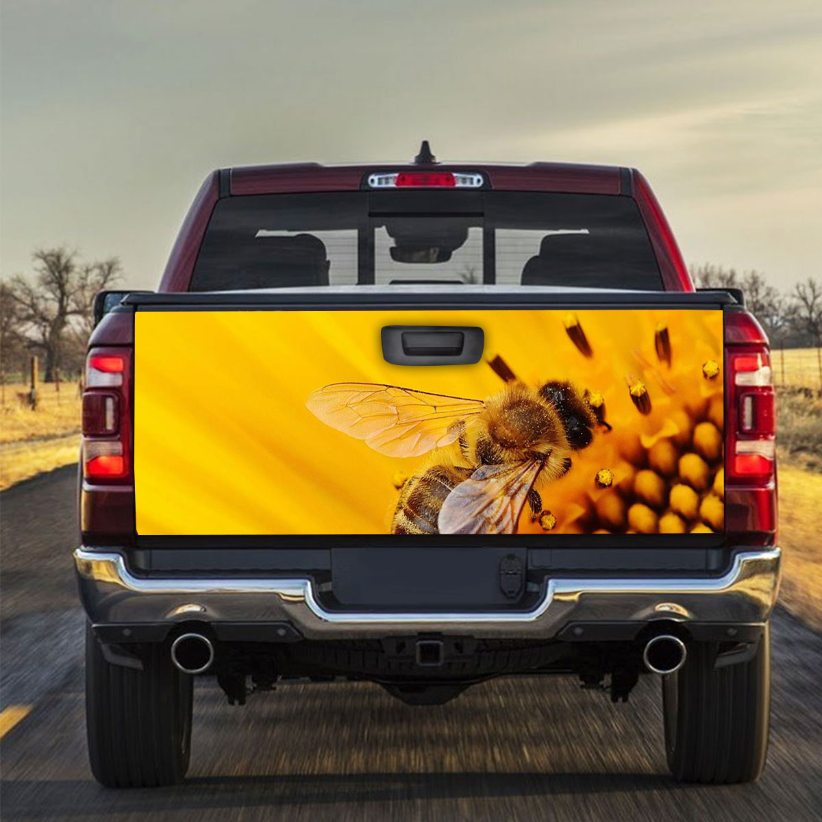 Sunflower Bee Truck Bed Decal