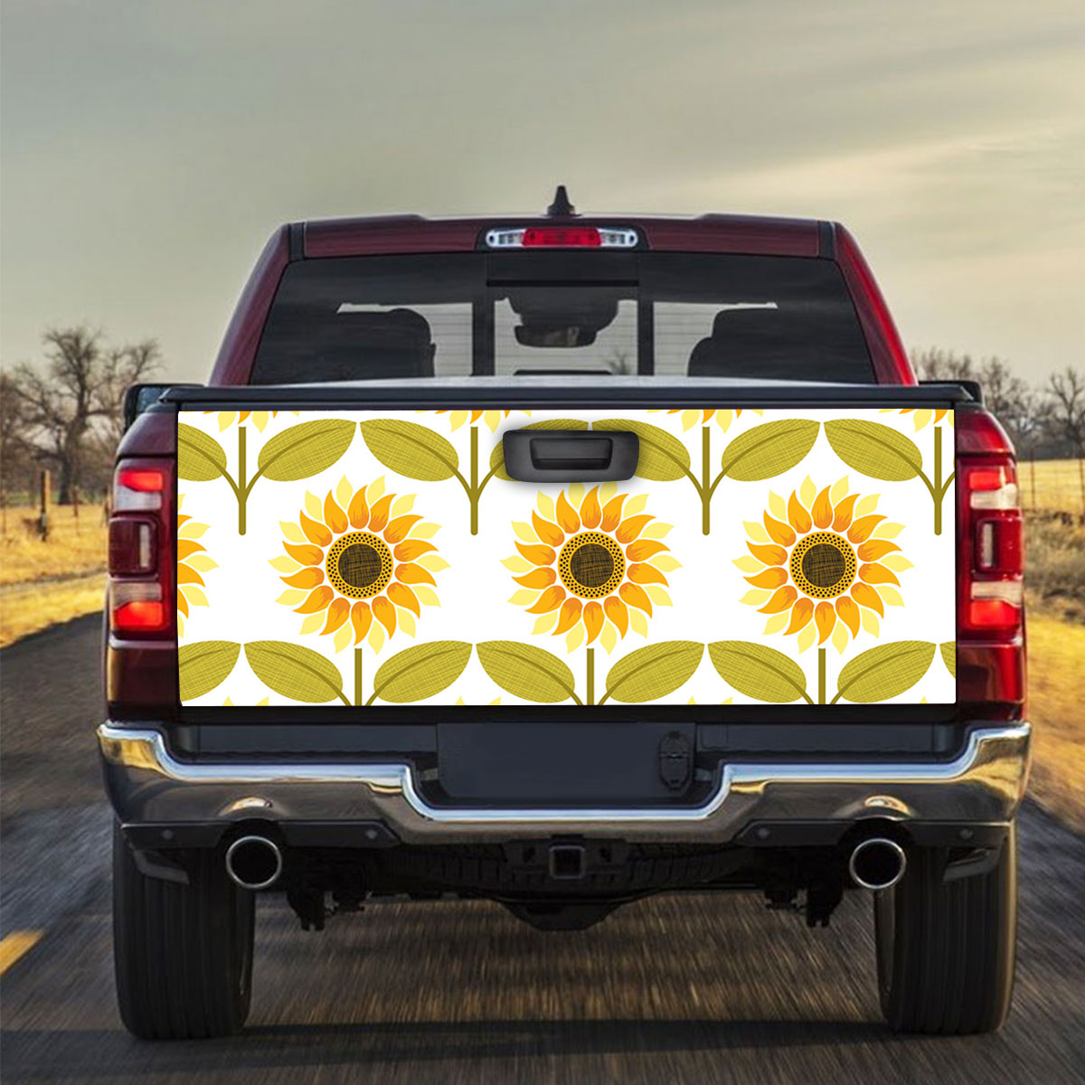 Sunflower Pattern Truck Bed Decal