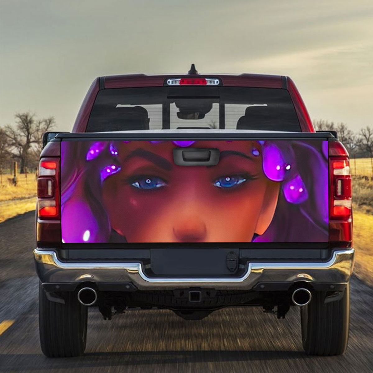 Trippy Medusa Truck Bed Decal