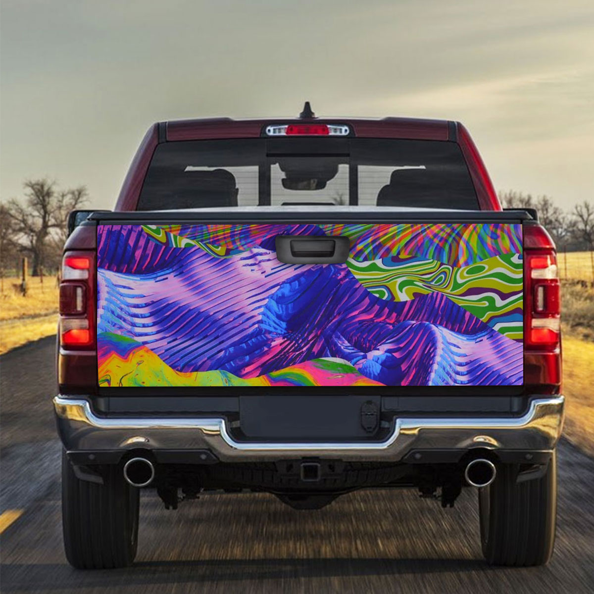 Trippy Mountain Truck Bed Decal