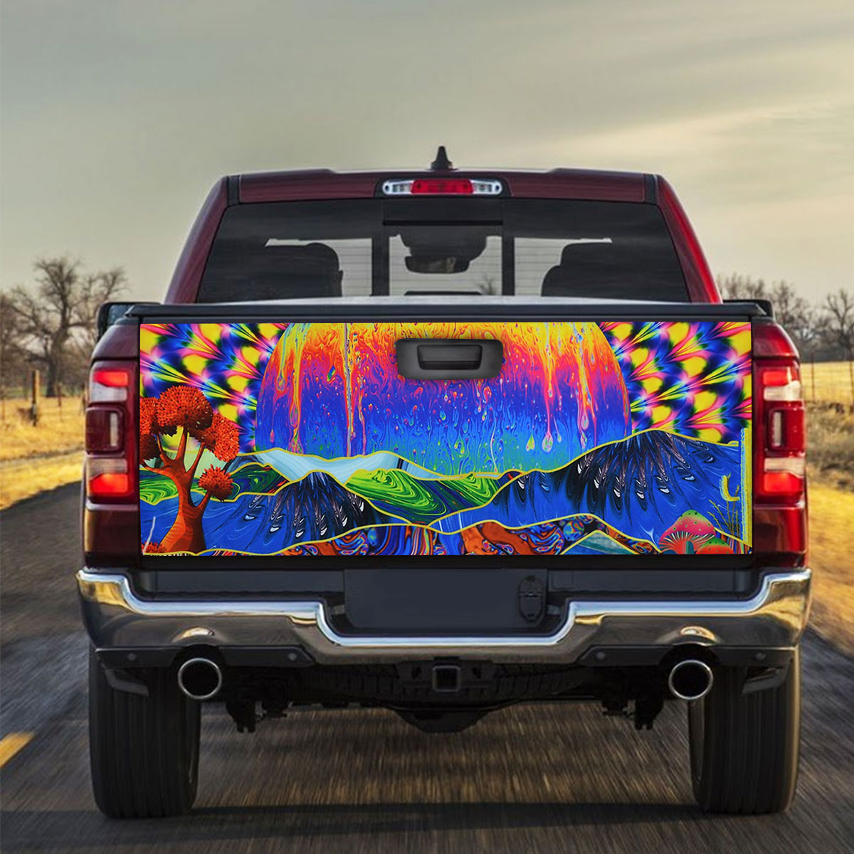Trippy World Truck Bed Decal
