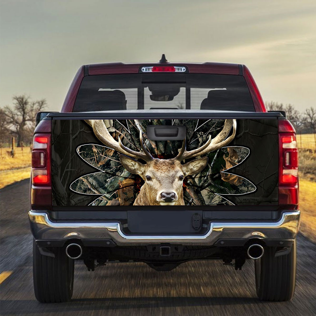 VIntage Deer Hunting Truck Bed Decal