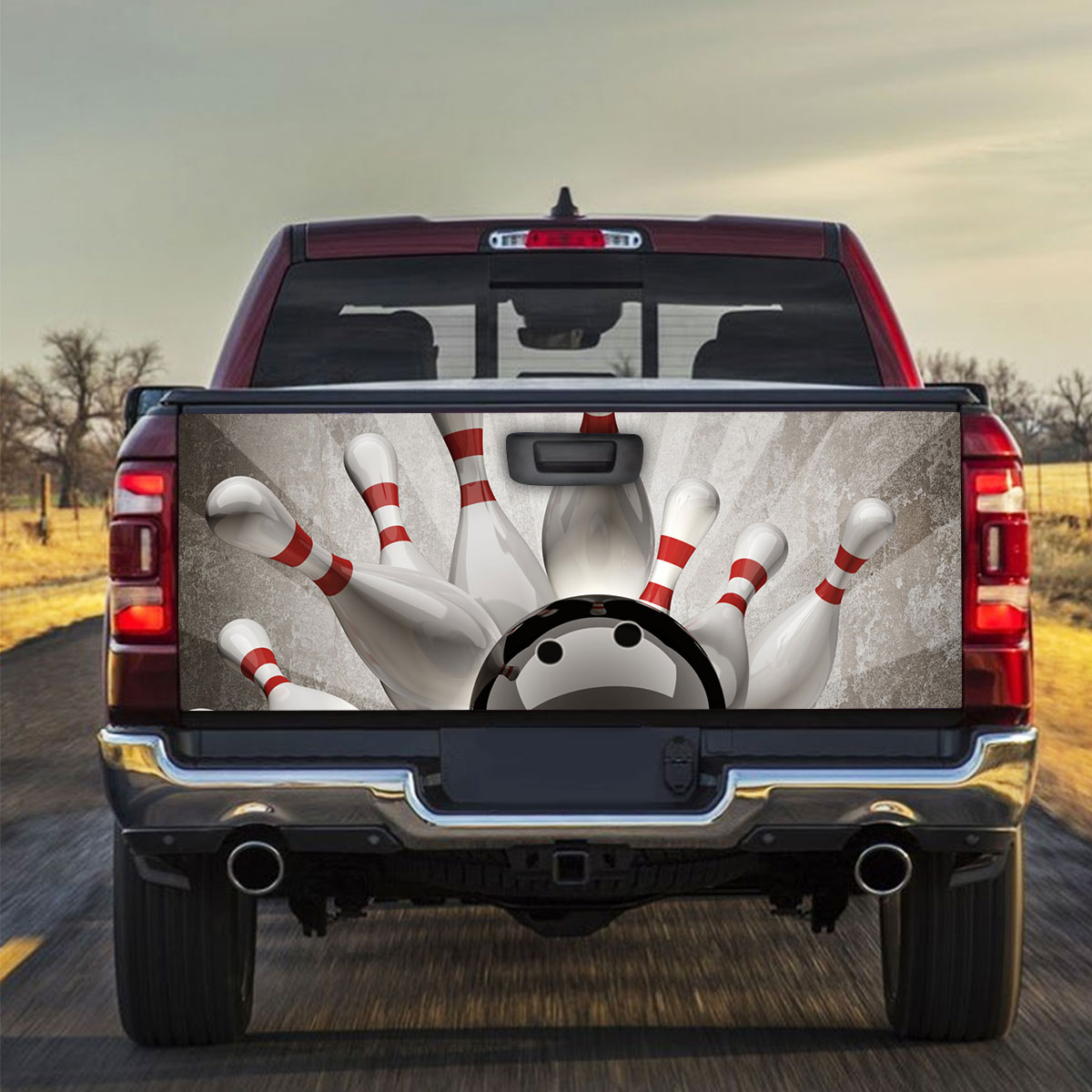 Vintage Bowling Truck Bed Decal