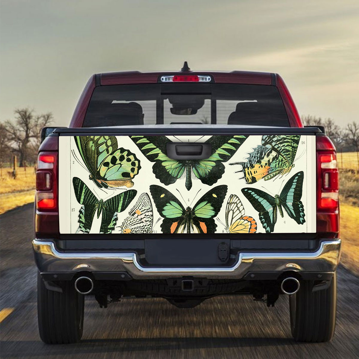 Vintage Butterfly Truck Bed Decal