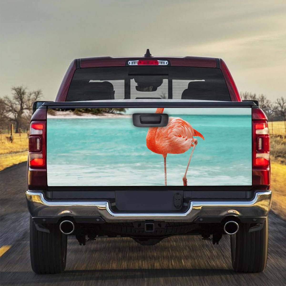 Wannabe Flamingo Truck Bed Decal