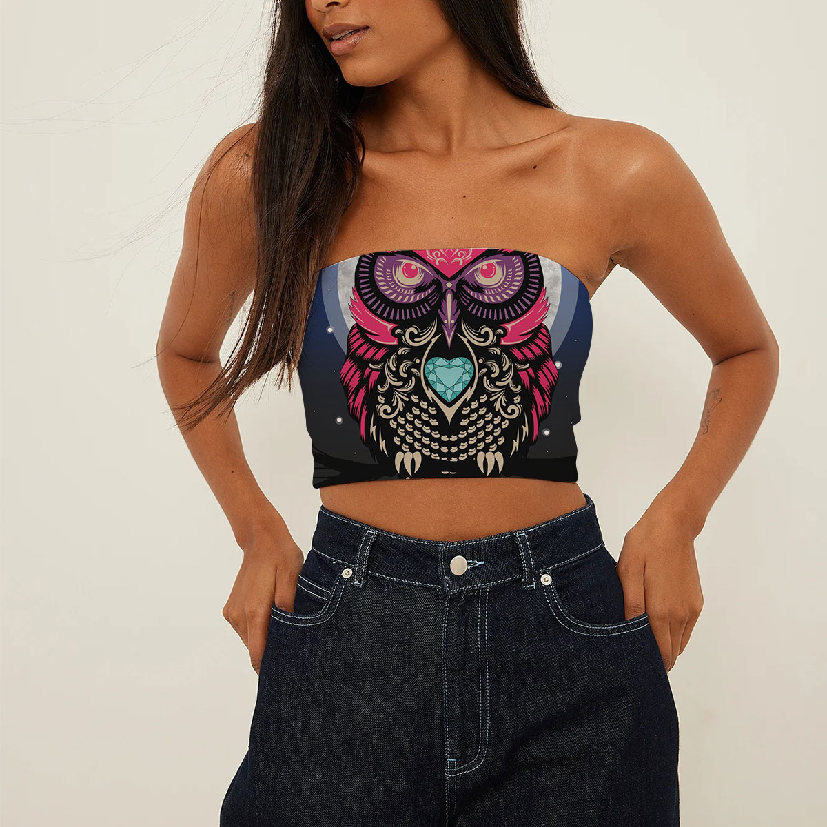 Owl Color Tube Top