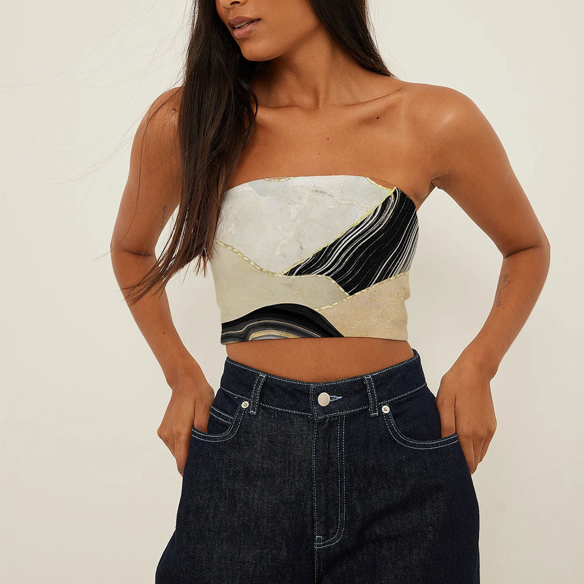 River And Mountain Tube Top