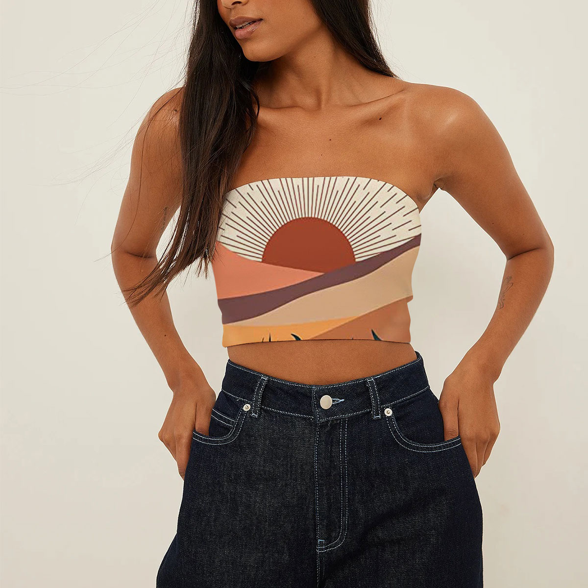 Sun And Hill Tube Top
