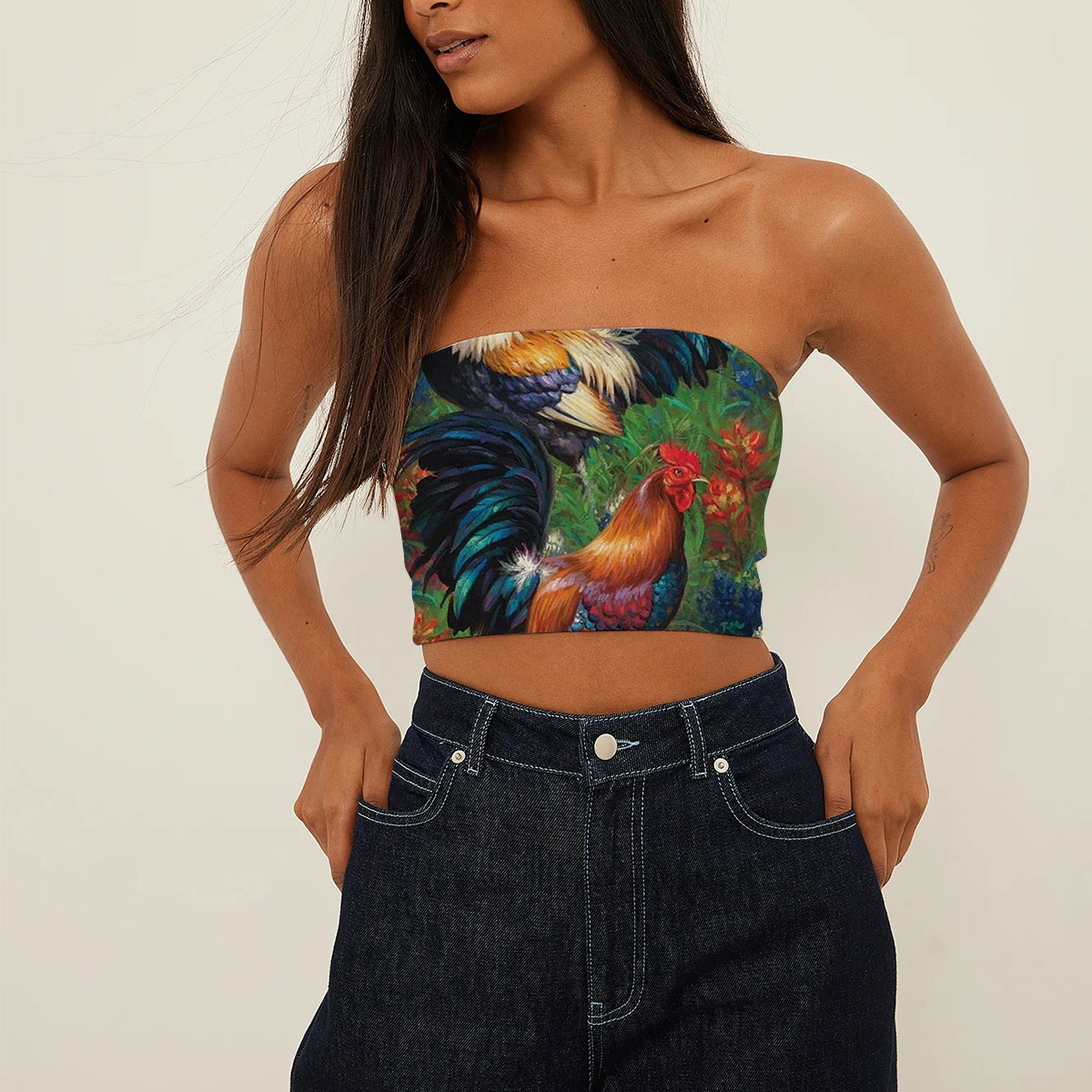 Tropical Chicken Tube Top