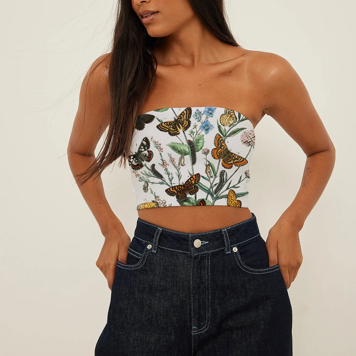 Vintage Butterfly 2 Tube Top