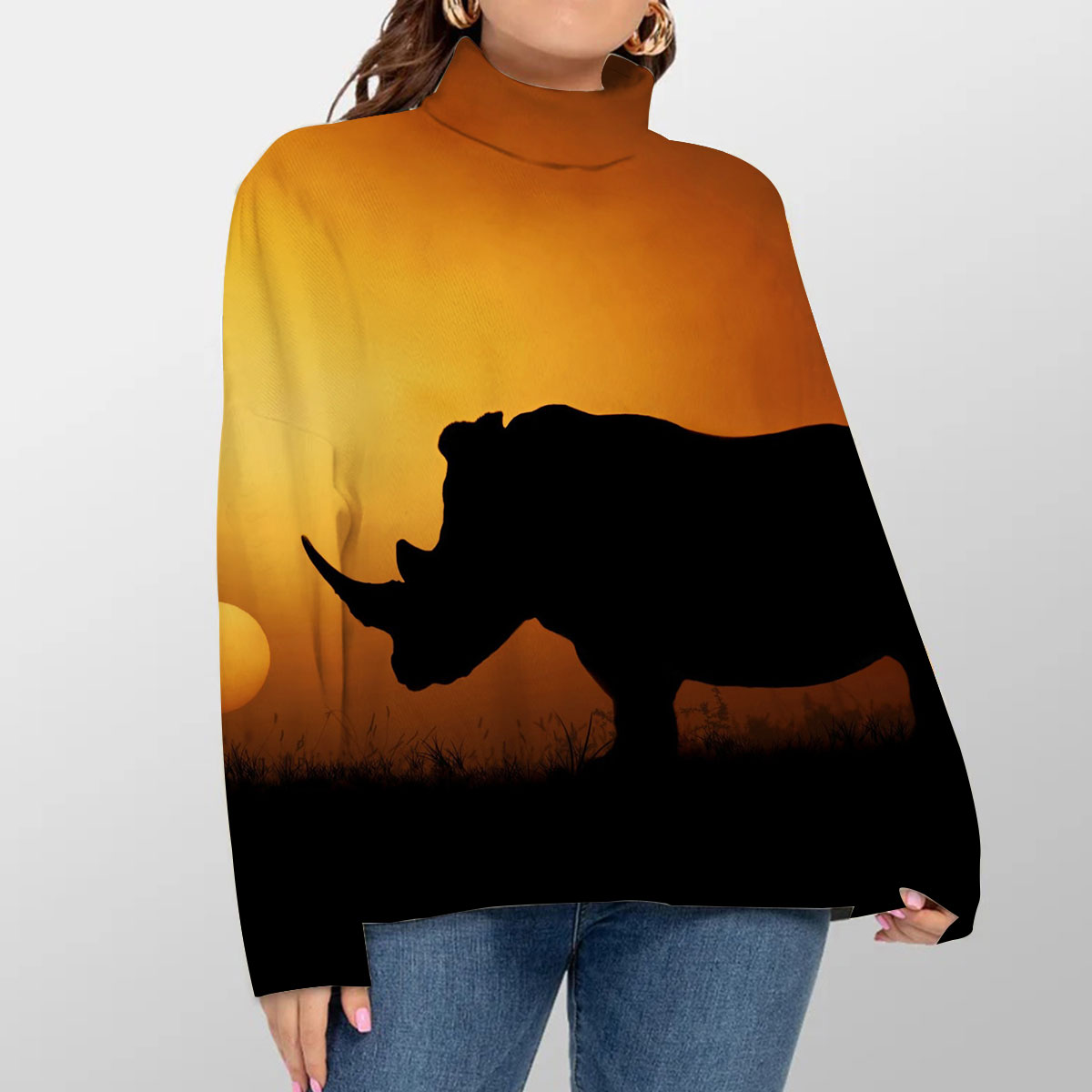 Rhino Under The Sunset Turtleneck Sweater