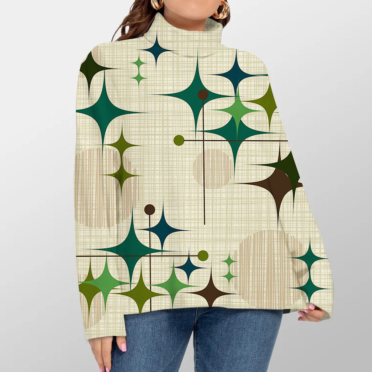Starbursts and Globes Turtleneck Sweater