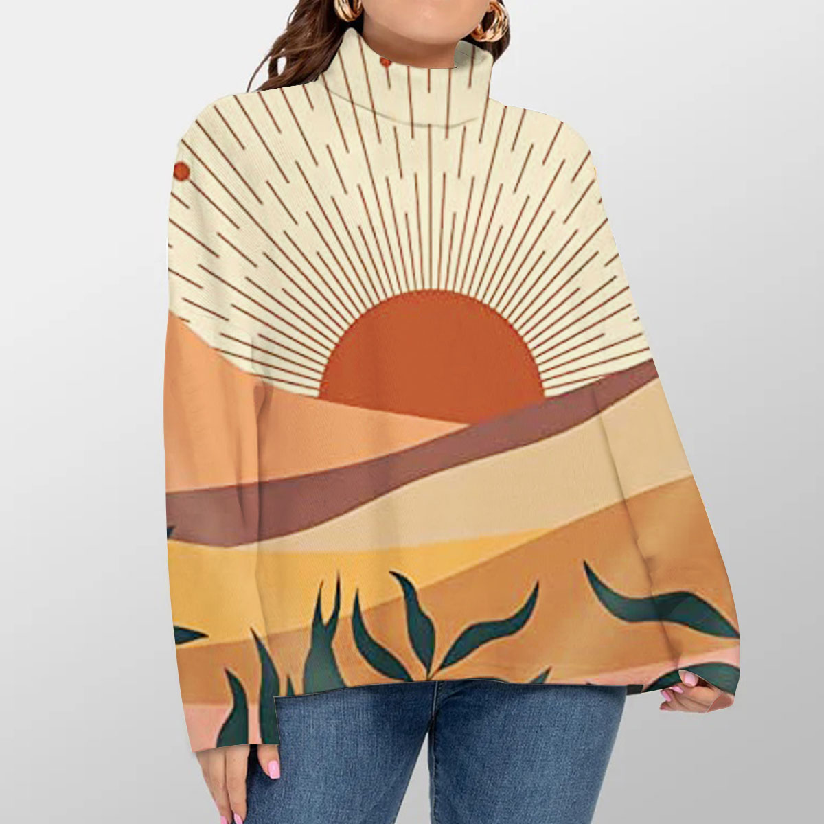 Sun And Hill Turtleneck Sweater