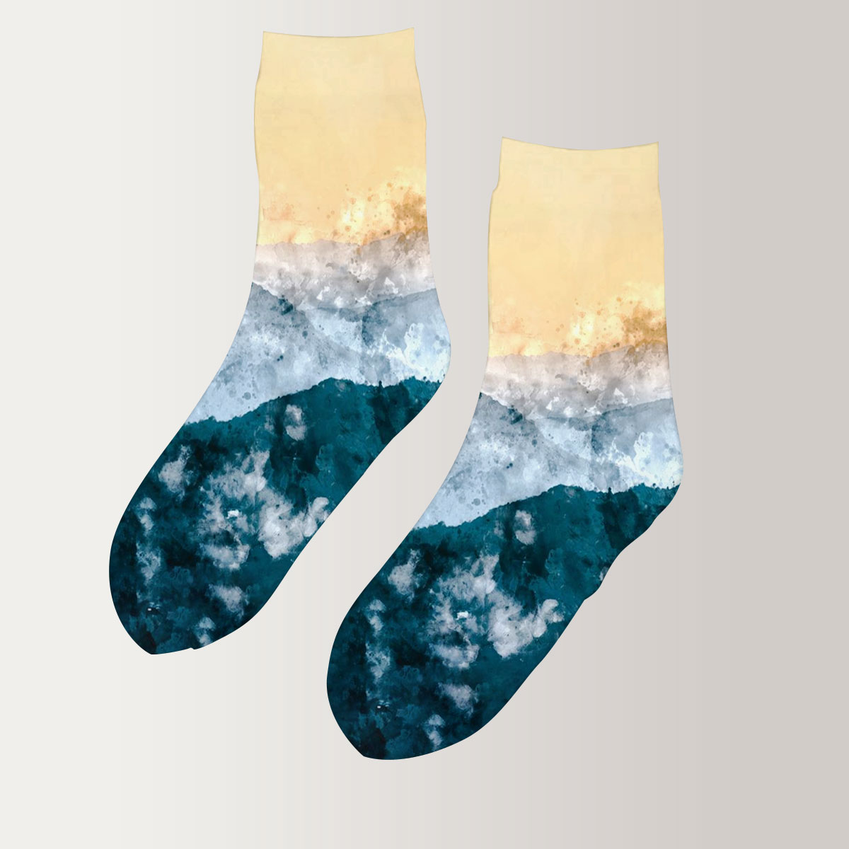 Mountain Abstract 3D Socks