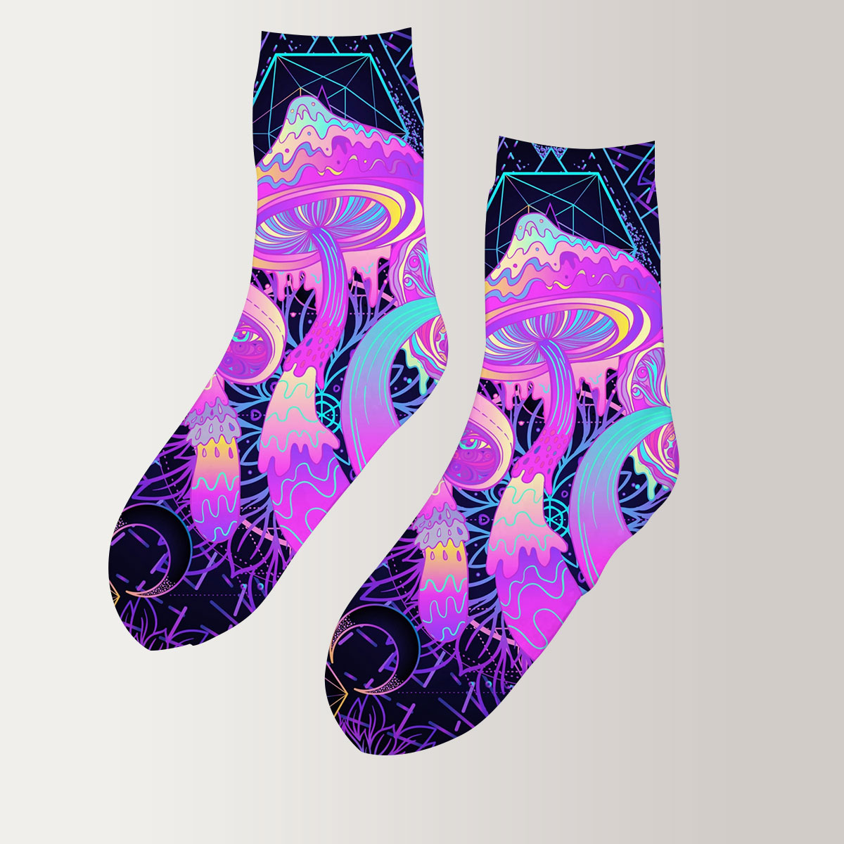 Mushroom Medallion 3D Socks