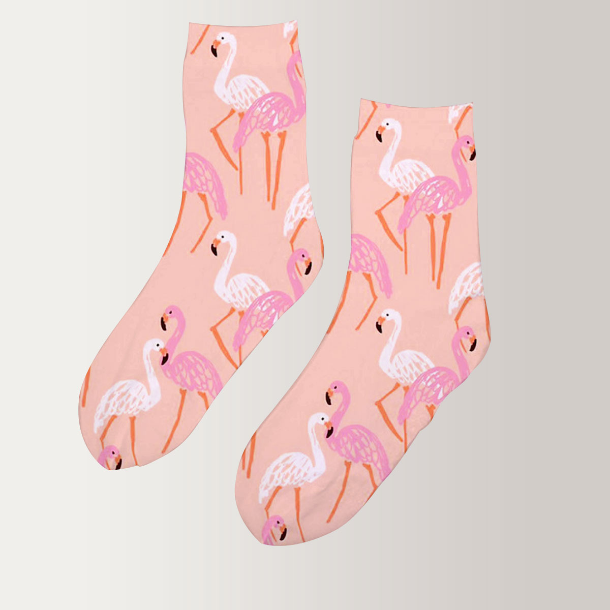 Pastel Flamingo 3D Socks