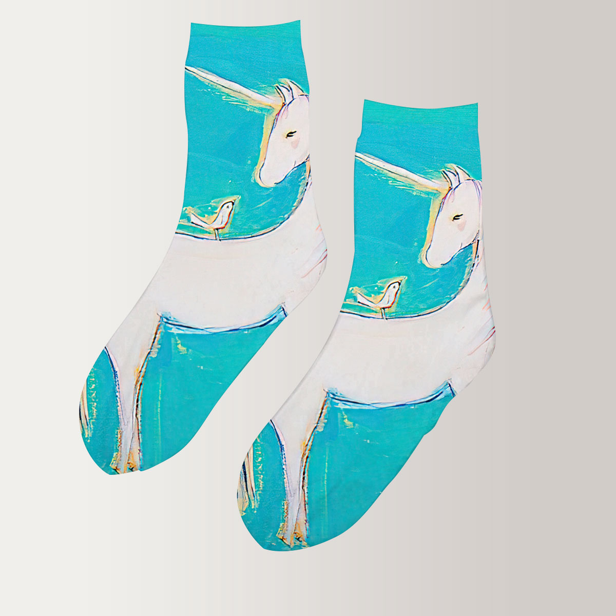 Pastel Unicorn 3D Socks