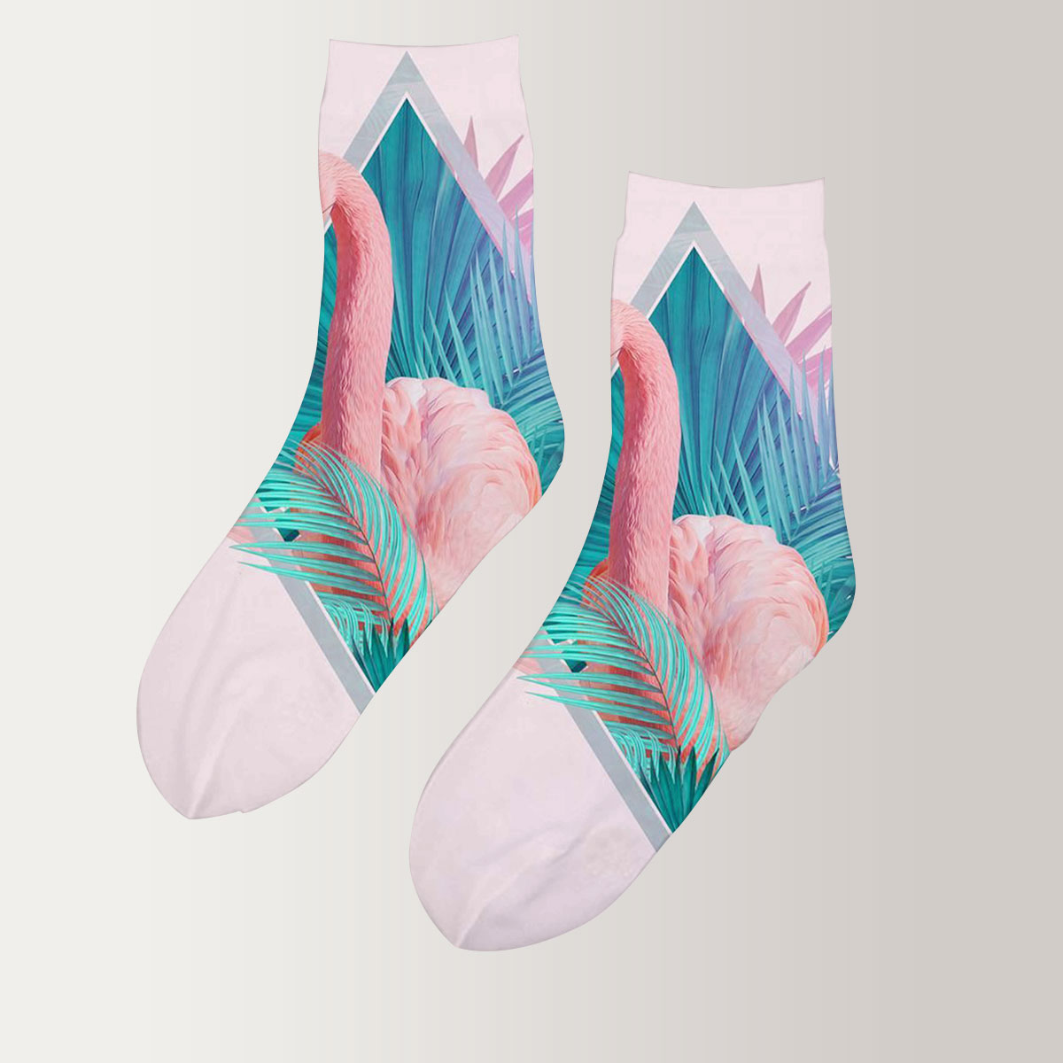 Pink Flamingo 3D Socks