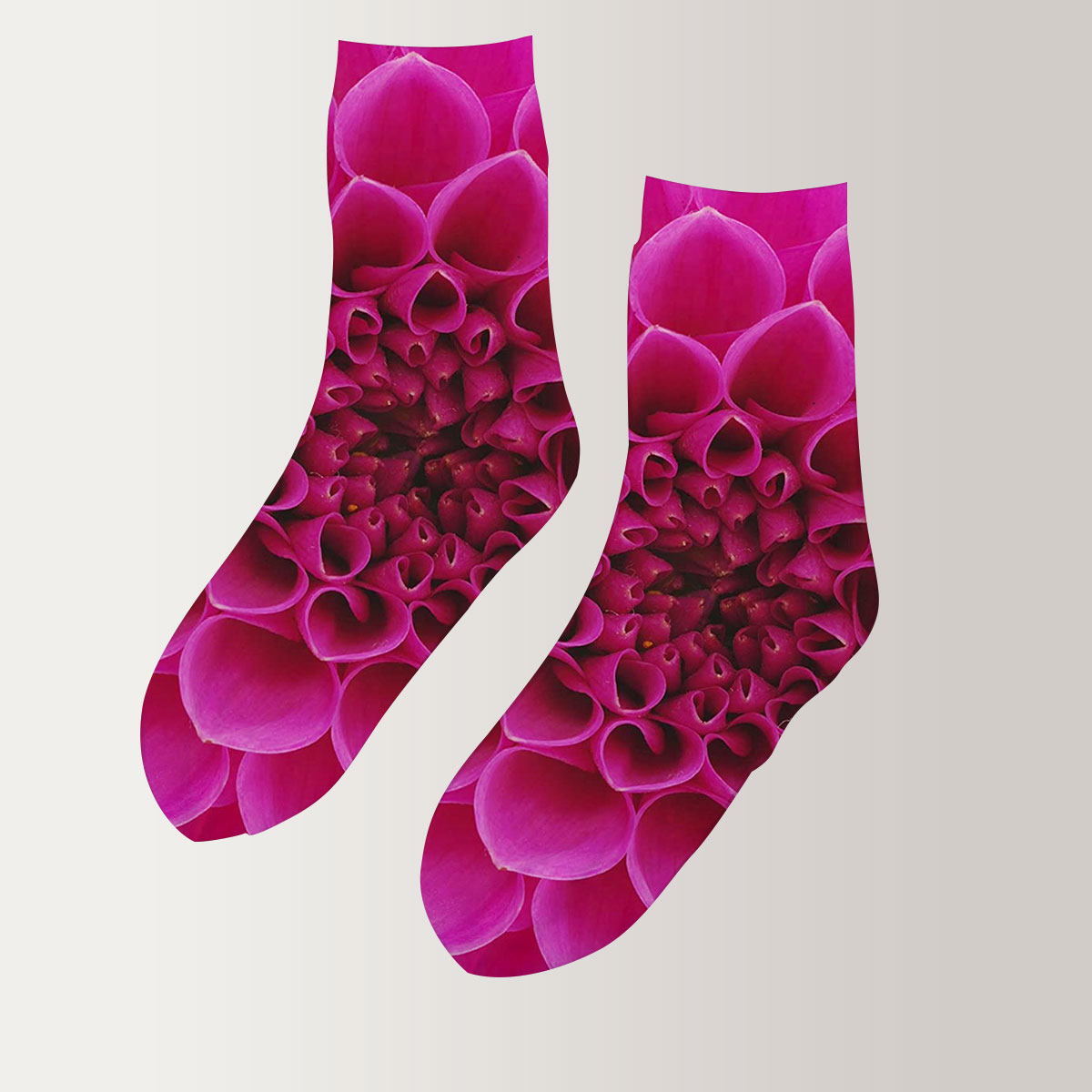 Pink Flower 3D Socks