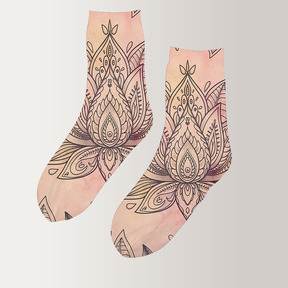 Pink Lotus 3D Socks