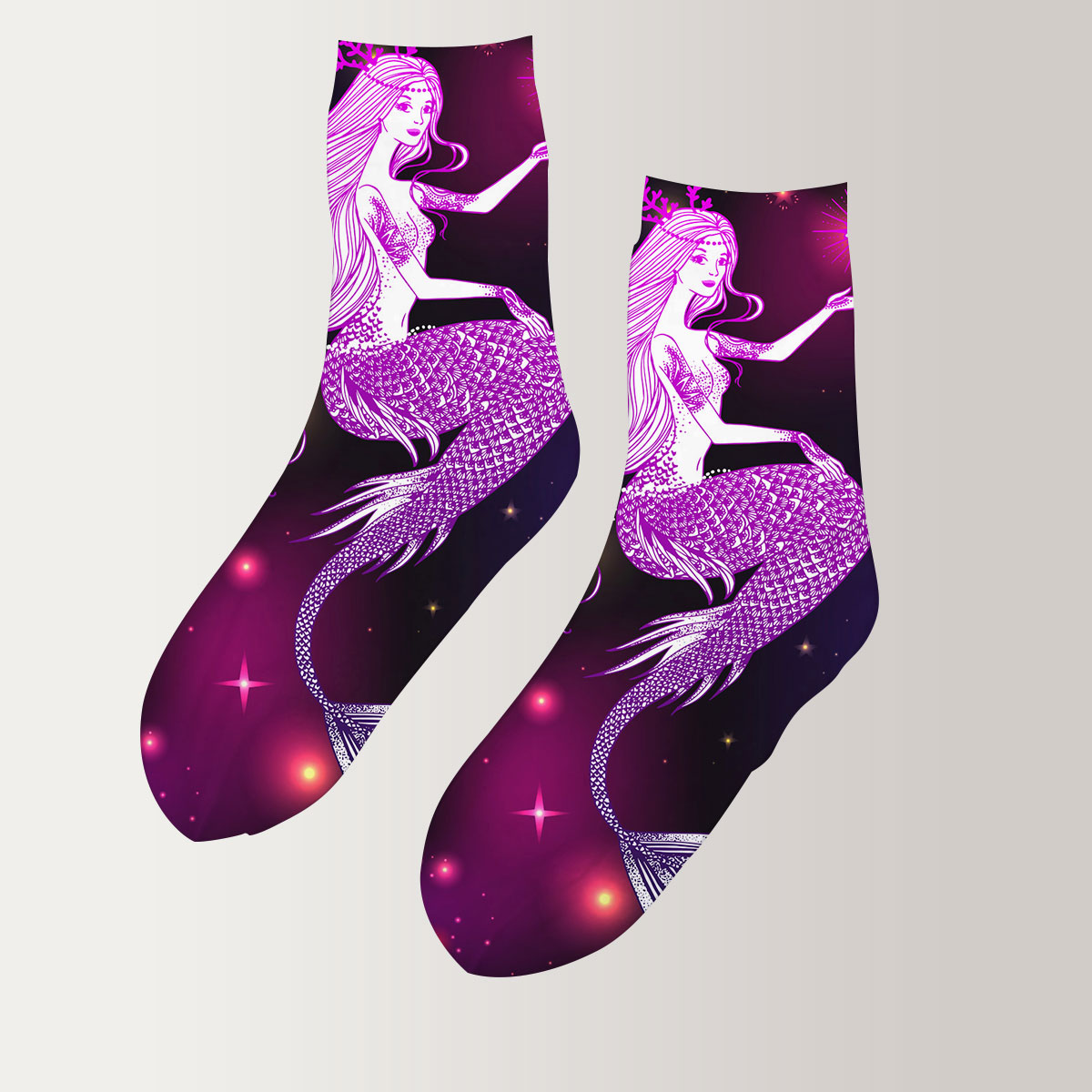 Purple Mermaid 3D Socks