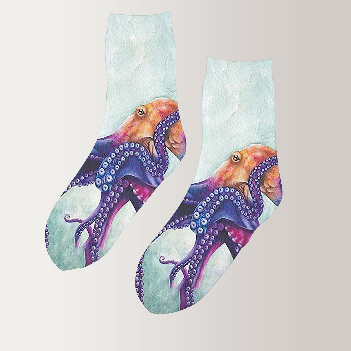 Purple Octopus 3D Socks