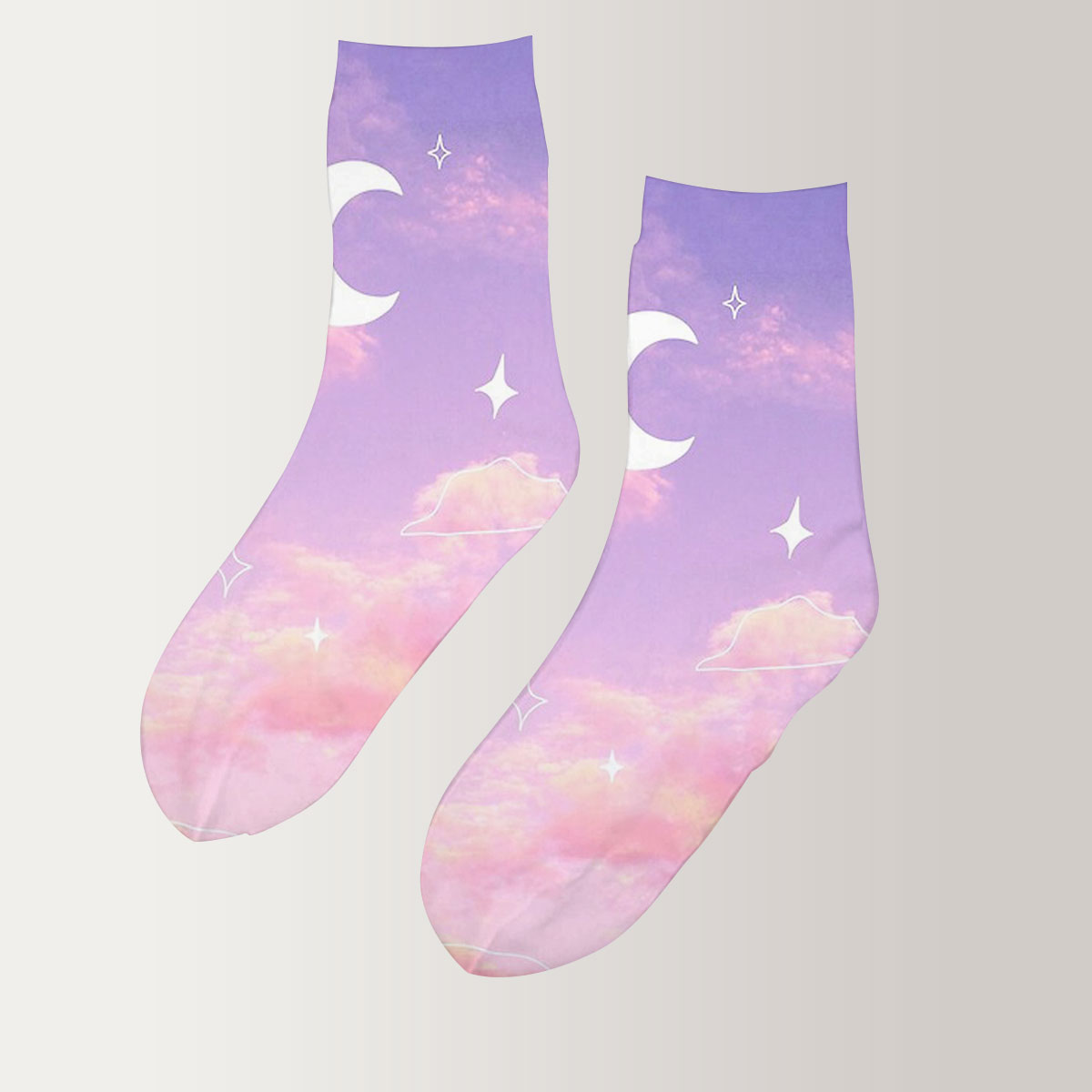 Purple Sky 3D Socks