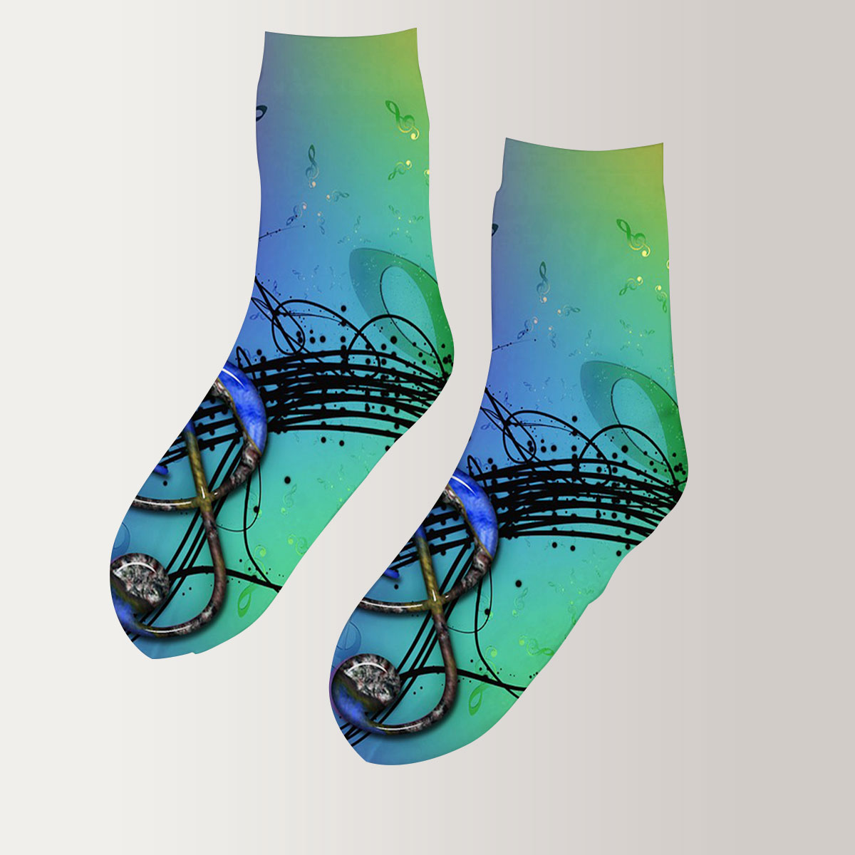 Rainbow Music 3D Socks