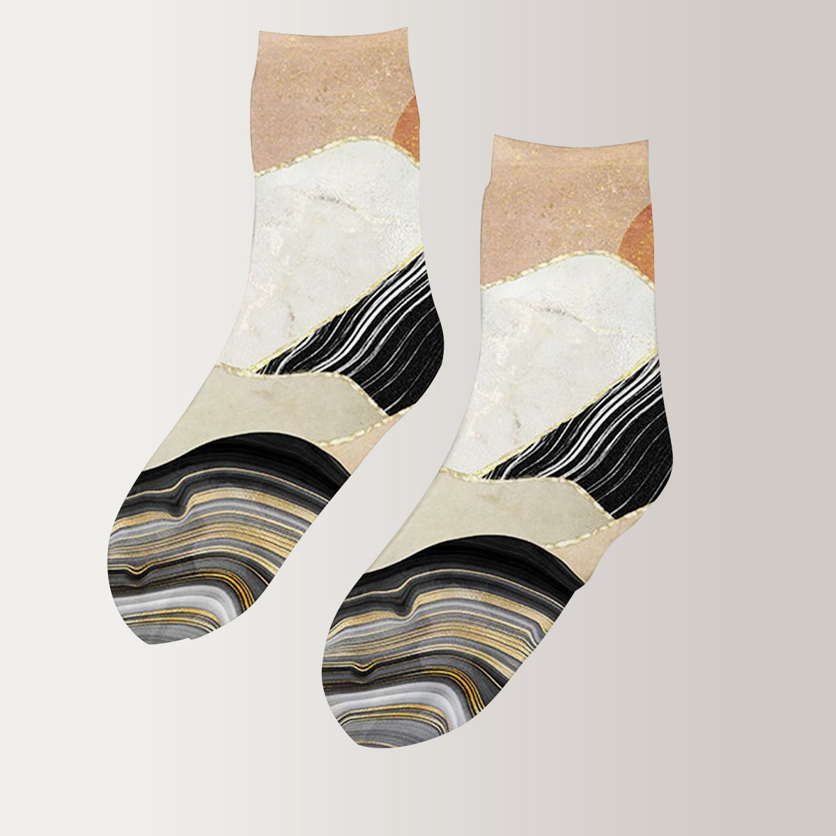 River And Mountain 3D Socks