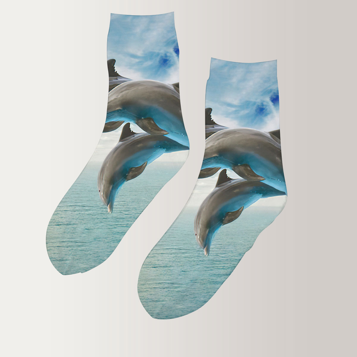 Seascape Dolphin 3D Socks