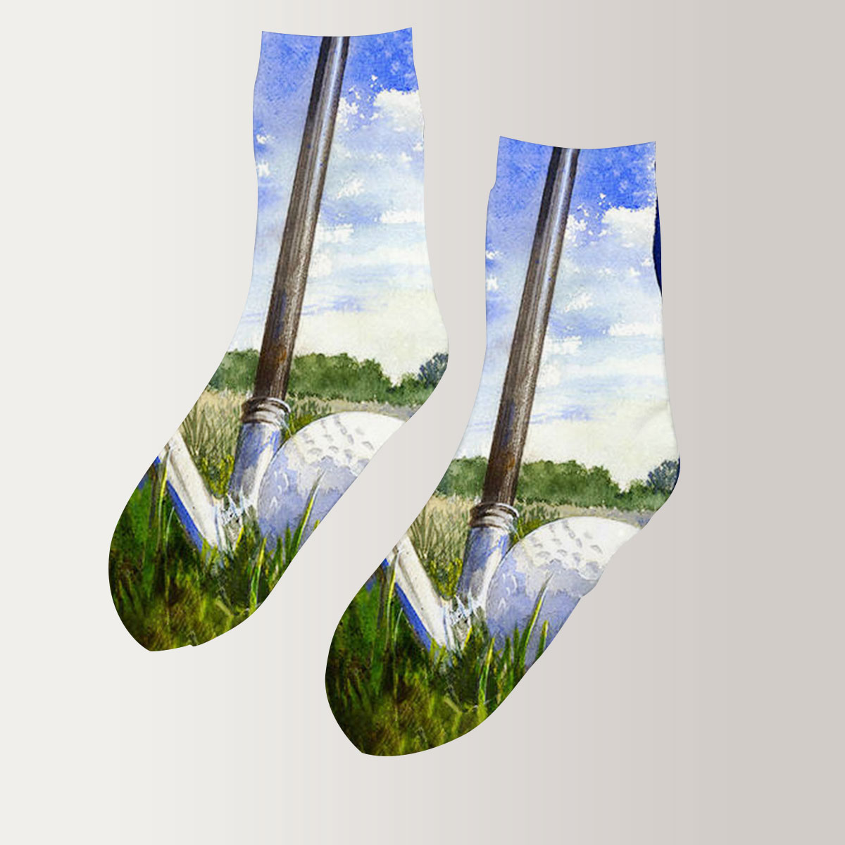 Sky And Golf 3D Socks