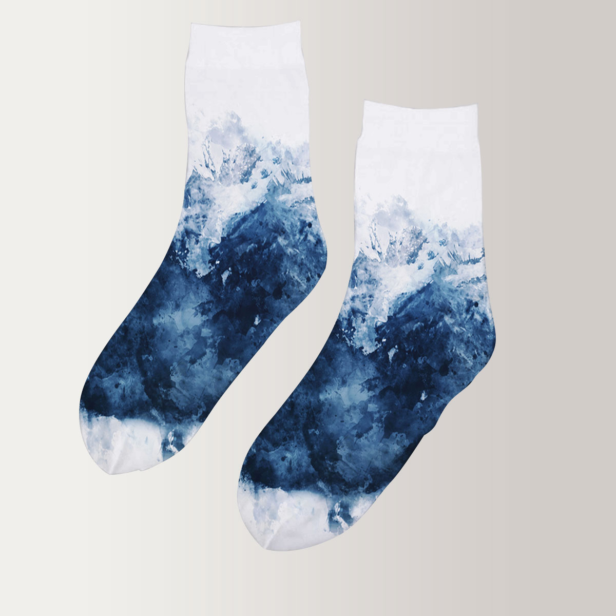 Snowy Mountain 3D Socks
