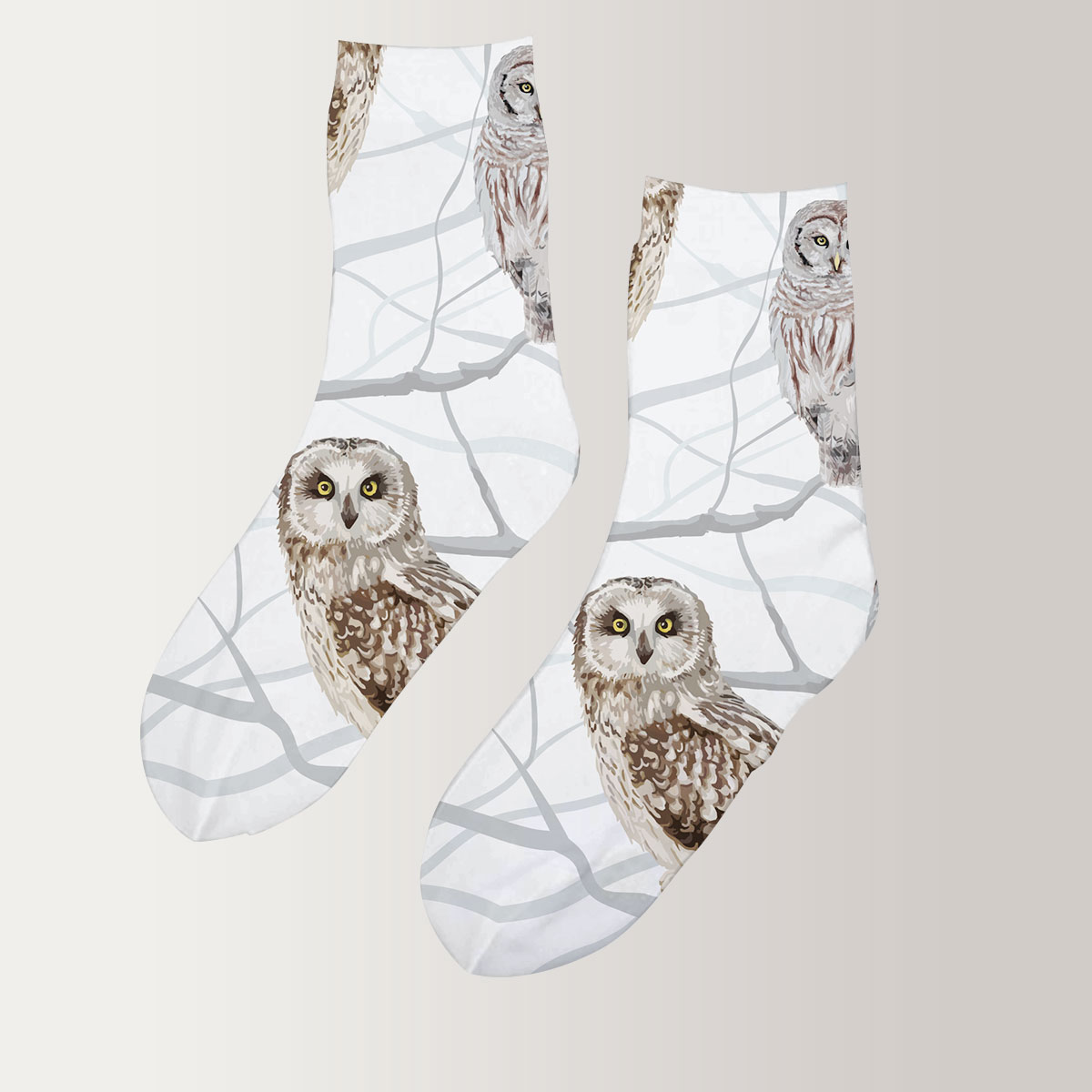 Snowy Owl 3D Socks