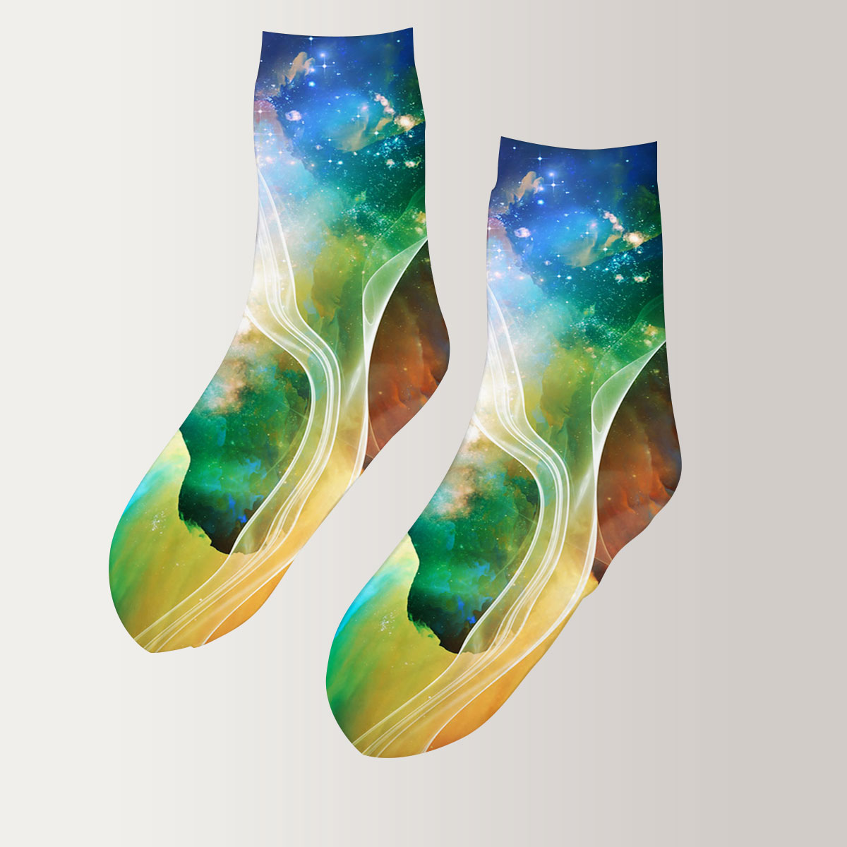 Star With Galaxy 3D Socks
