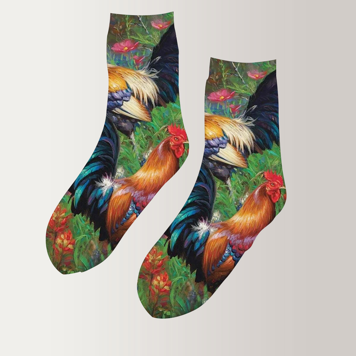 Tropical Chicken 3D Socks