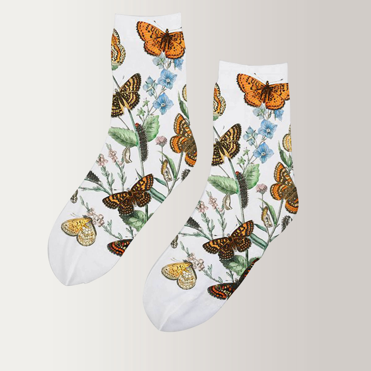 Vintage Butterfly 2 3D Socks