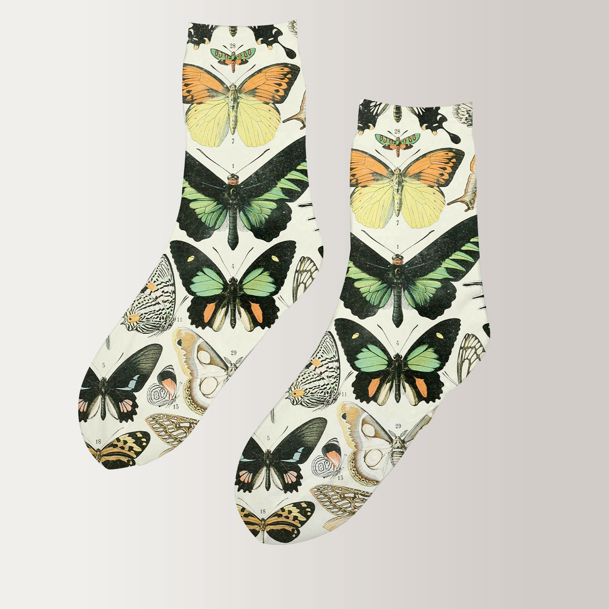 Vintage Butterfly 3D Socks