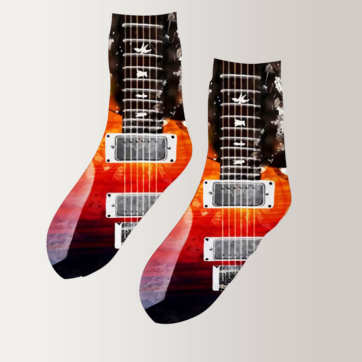 Vintage Electric Guitar 3D Socks