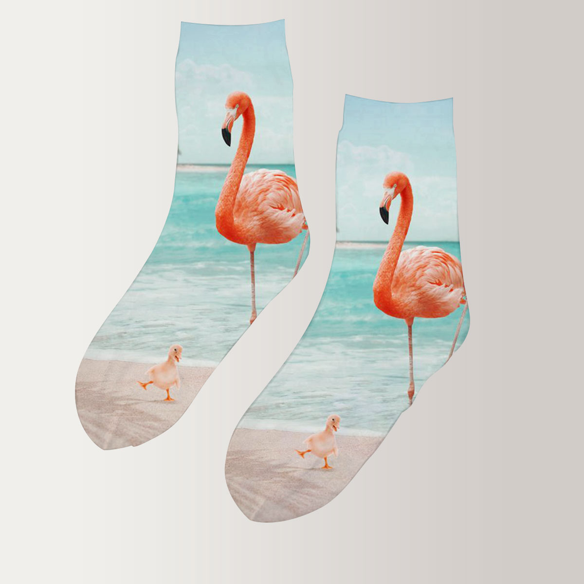 Wannabe Flamingo 3D Socks