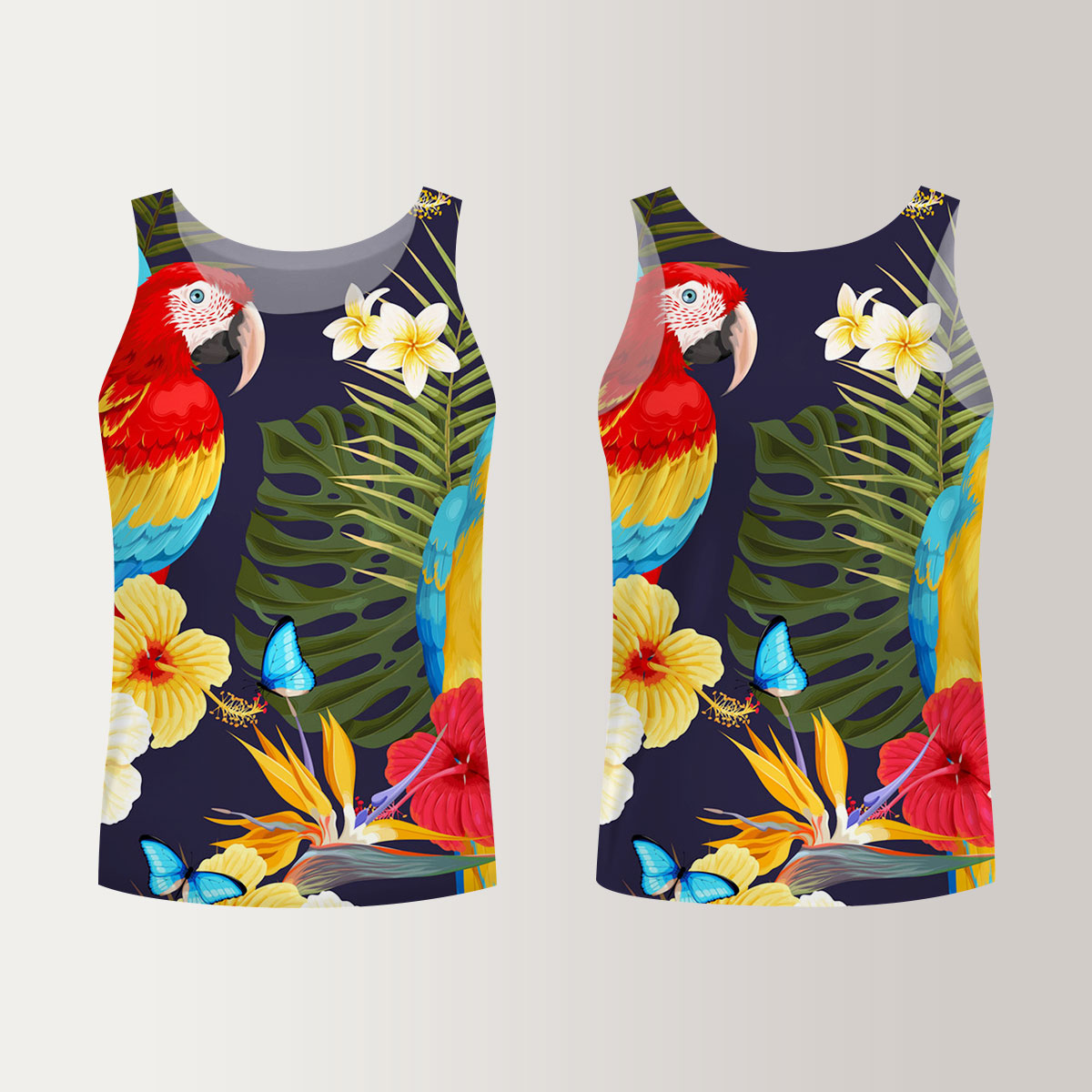 Parrot In The Jungle Unisex Tank Top