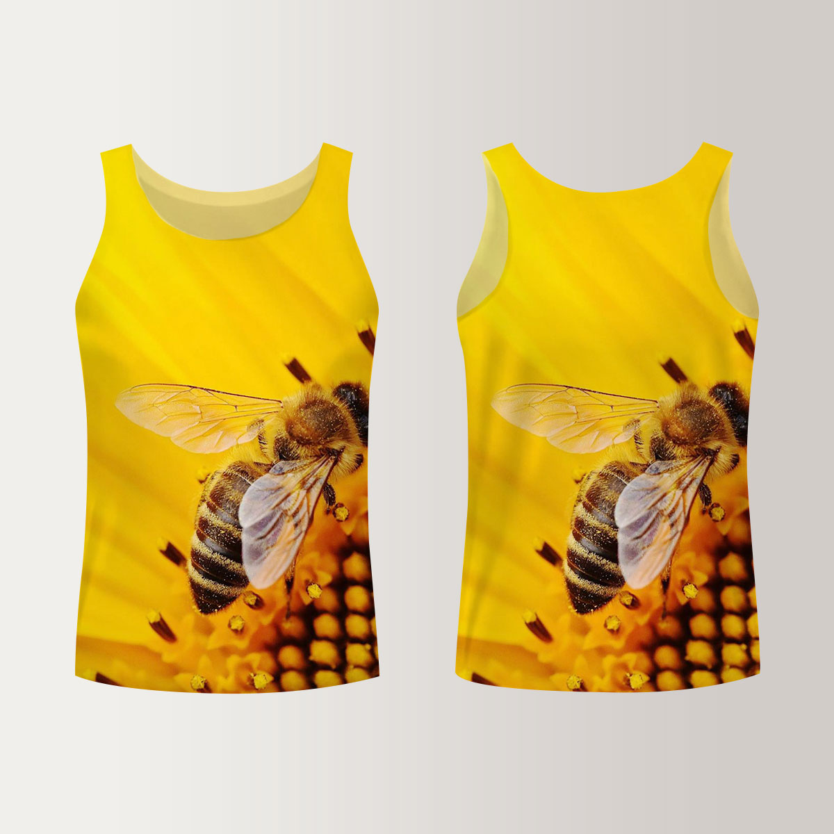 Sunflower Bee Unisex Tank Top