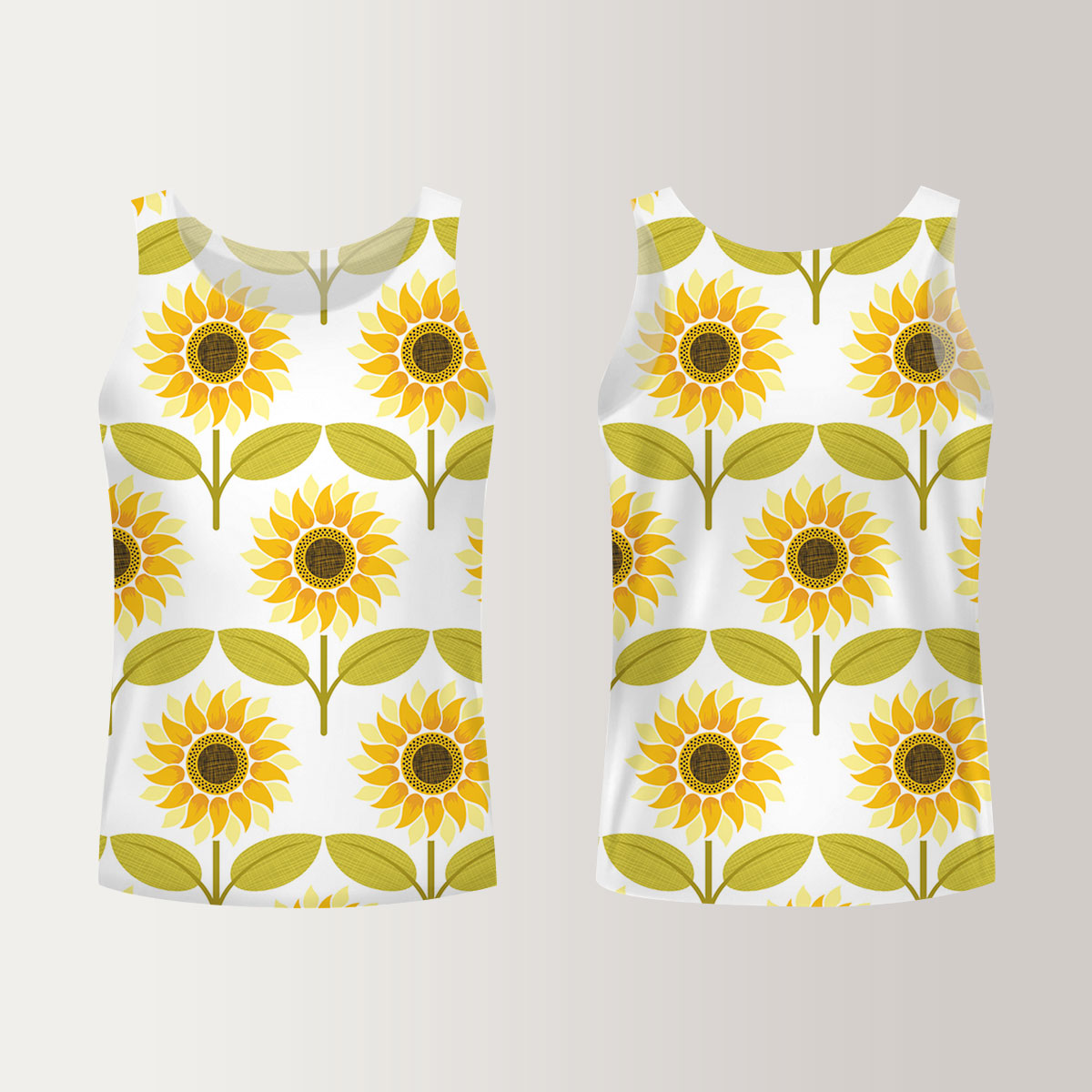 Sunflower Pattern Unisex Tank Top