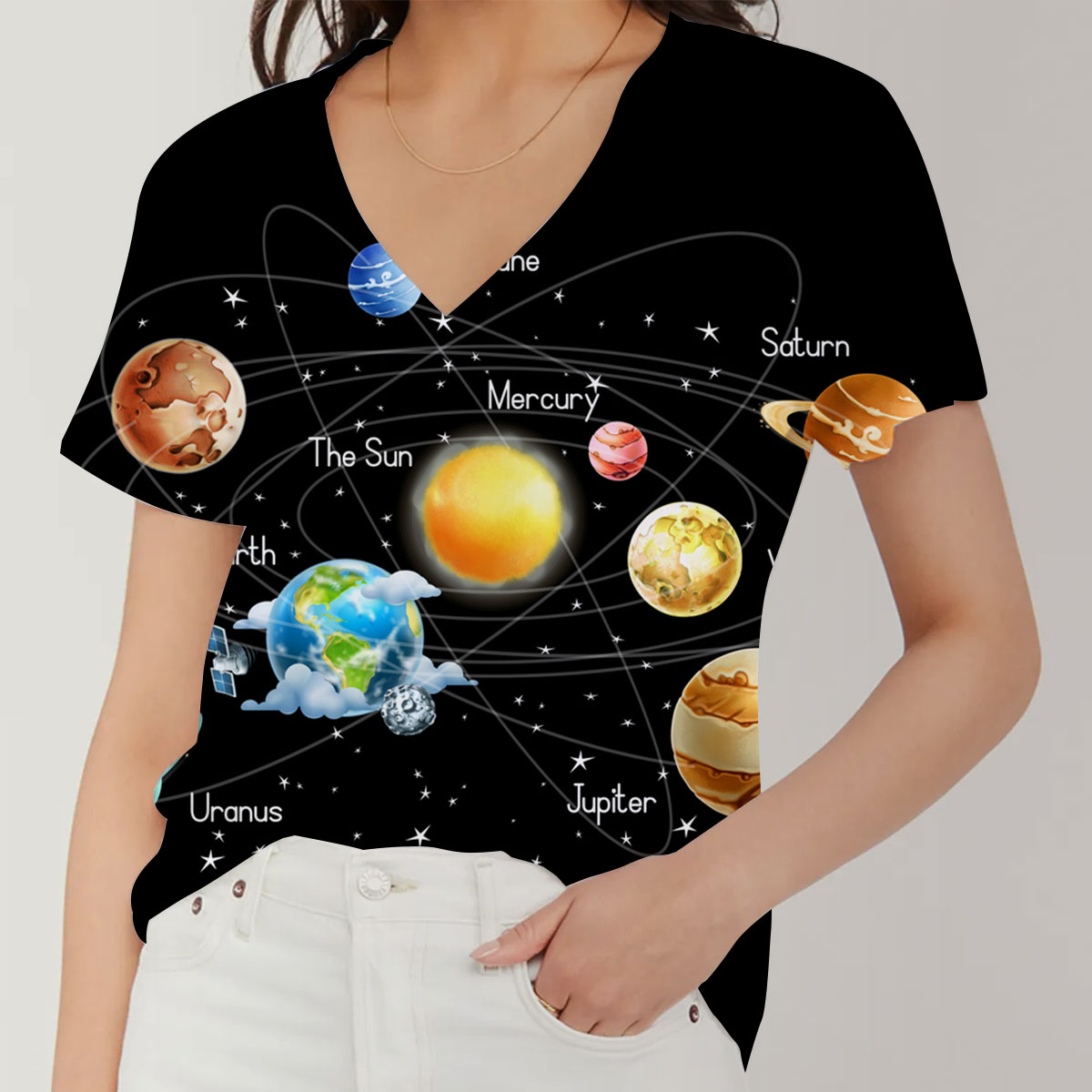 Our Planet V-Neck Women's T-Shirt