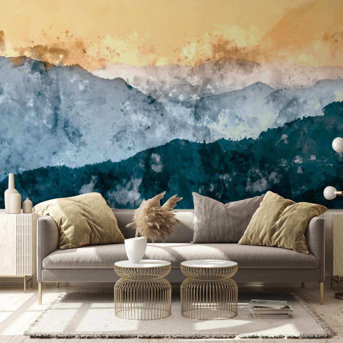 Mountain Abstract Wall Mural