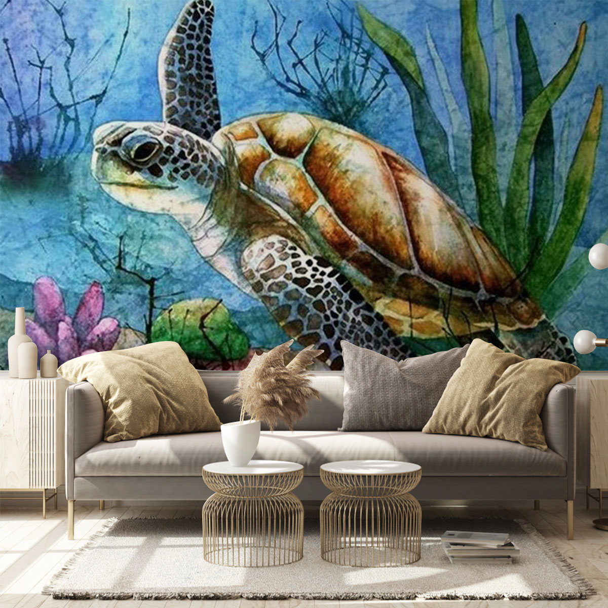 Ocean Turtle Wall Mural