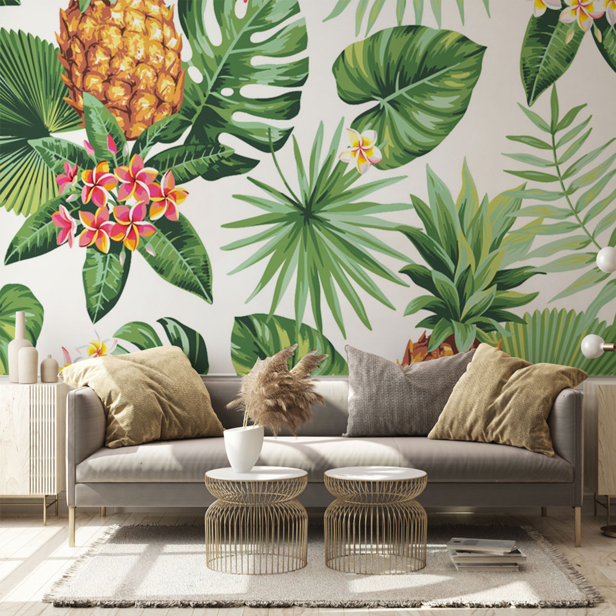 Pineapple Tropical Wall Mural